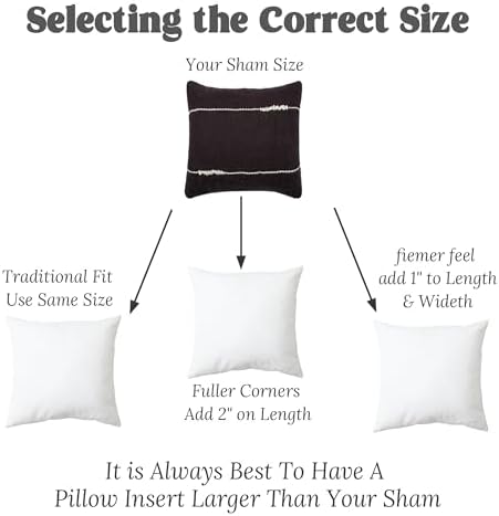 Puredown Euro Pillow Inserts 26 x 26 Pack of 2 White