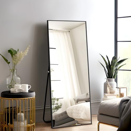 NicBex Full Length Mirror with Stand 56x19 Black