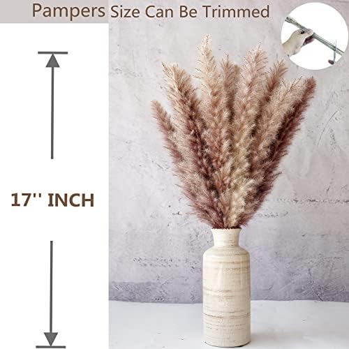 110 PCS Dried Pampas Grass Bouquet for Boho Decor