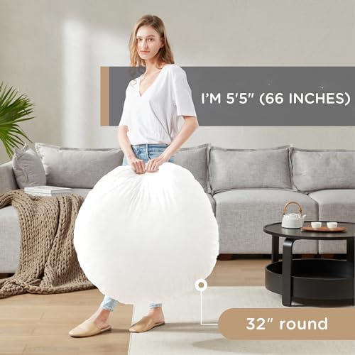 Codi Round Floor Pillow Insert 32 Inch Memory Foam Cushion