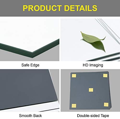 Ruomeng 12x12 Inch Frameless Mirror Tiles 12Pcs Set