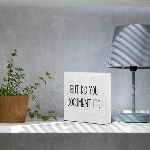 Wooden Box Sign 5x5 Inches Funny Office Decor