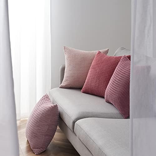 Topfinel Fluffy Corduroy Throw Pillow Covers Set of 4 1