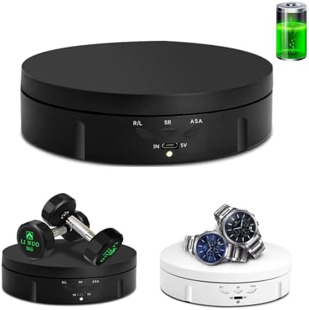 JAYEGT Motorized Rotating Display Stand - Black