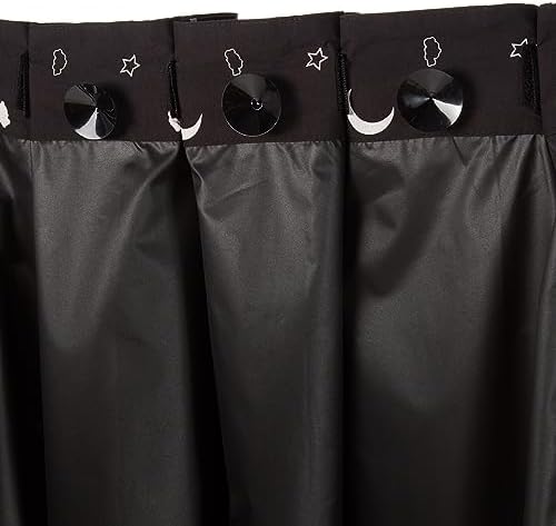 Amazon Basics Blackout Curtain with Suction Cups 50 x 78 Moon and Stars