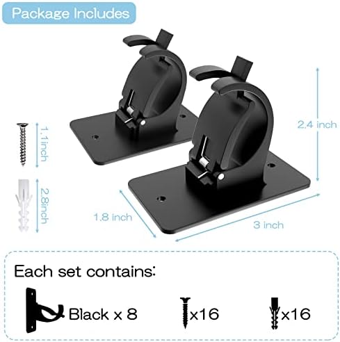 Wabboreq 8 Piece Self Adhesive Curtain Rod Brackets
