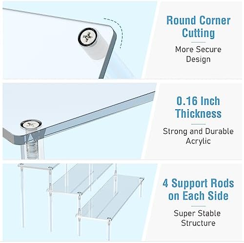 Acrylic 3 Tier Display Risers for Perfume and Dessert Display