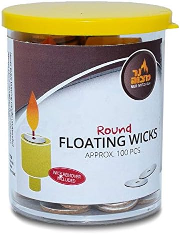 Ner Mitzvah Round Floating Wicks - 100 Count