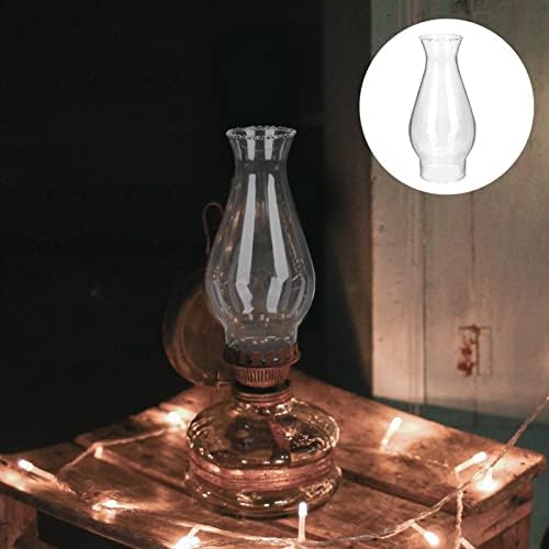 DECHOUS Clear Glass Oil Lamp Shade Replacement
