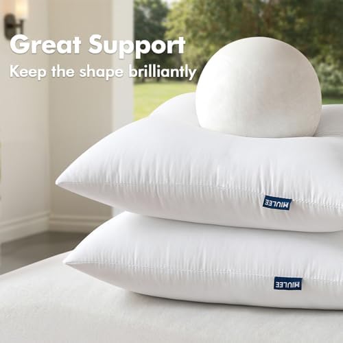 MIULEE 4-Pack 18x18 Water-Resistant Pillow Inserts 1