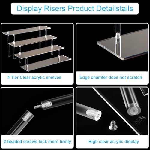 HENABLE 4 Tier Acrylic Perfume Display Stand