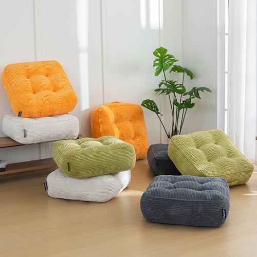 HIGOGOGO 8 Washable Floor Pillow Cushion for Adults