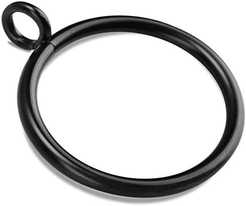 40 PCS Black Drapery Rings for 1 Inch Curtain Rod