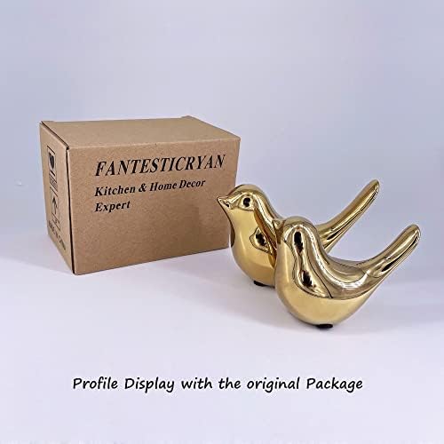 FANTESTICRYAN Golden Bird Statue Modern Home Decor