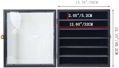 JIANGPAI Military Knife Shadow Box with Acrylic Lockable Display Case