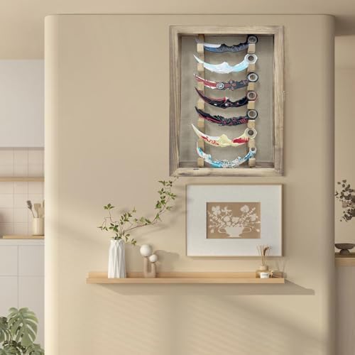 LITAITAI Knife Display Case - Pocket Knife Wall Mount