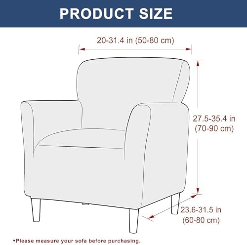 HAOYONG Armchair Slipcover - Stretch Jacquard 1-Piece Removable Washable
