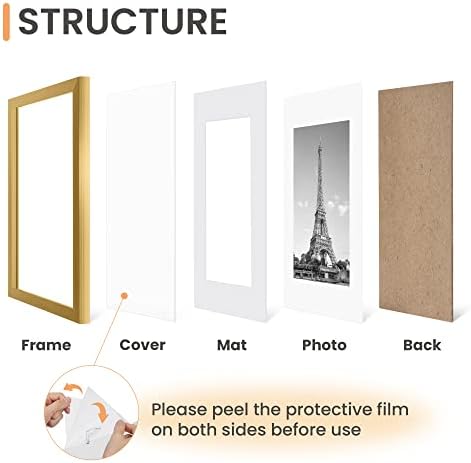upsimples 11x14 Gold Picture Frame Set of 5