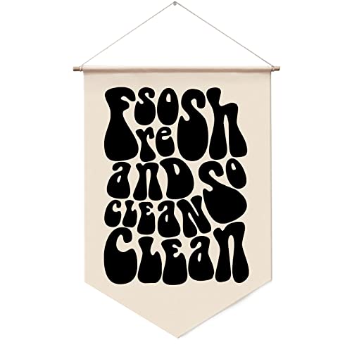 WCDHOR Wall Banner Decor - 70s Style Laundry Room Art