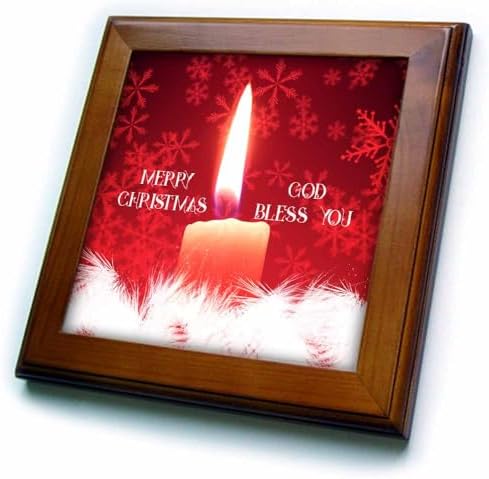 8x8 Framed Tile with Christmas Design
