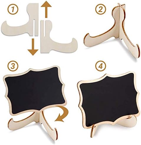 Mini Chalkboard Signs 20 Pack with Easel Stand