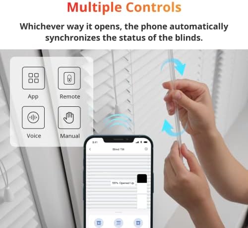 SwitchBot Blind Tilt - Smart Motorized Blinds with Solar Power and Alexa Control