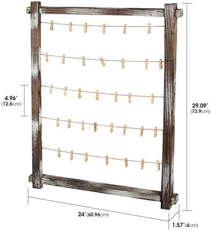 Stylish Photo Display Wall Frame with 35 Clips