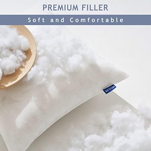 MIULEE 12x20 Pillow Inserts Set of 2 Fluffy Lumbar