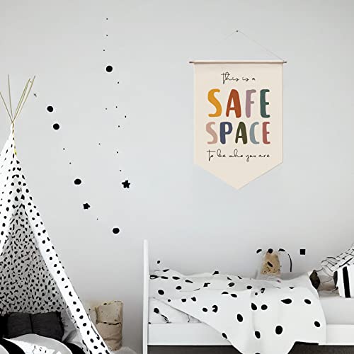Safe Space Wall Hanging Banner - Therapy Office Decor 1