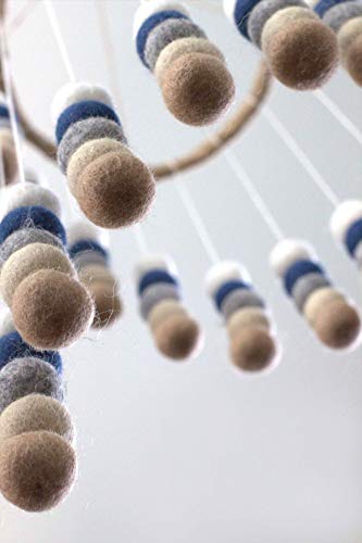 Matthew Mae Spiral Felt Ceiling Mobile - Neutral Colors