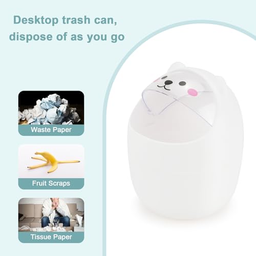 MOAMUN 3PCS Mini Trash Can with Lid Set