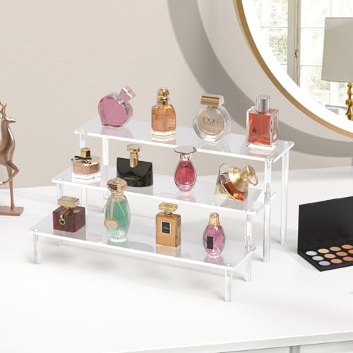 Acrylic 3 Tier Display Risers for Perfume and Dessert Display