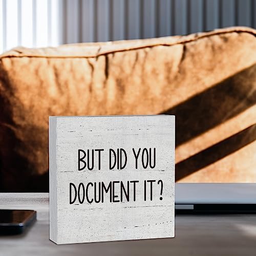 Wooden Box Sign 5x5 Inches Funny Office Decor