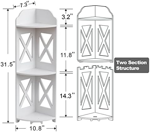 Corner Shelf Stand for Small Spaces Waterproof and Durable
