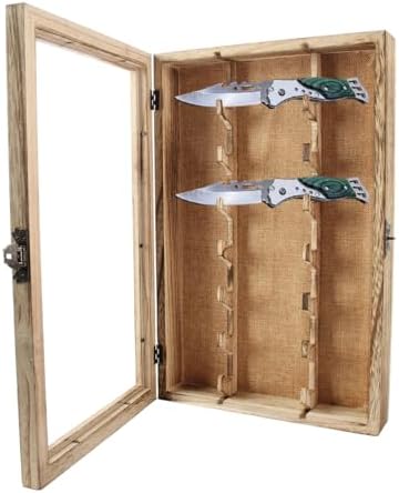 LITAITAI Knife Display Case - Pocket Knife Wall Mount