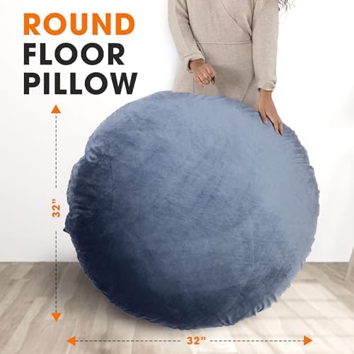 Cheer Collection Extra Large Floor Pillow - Navy Blue