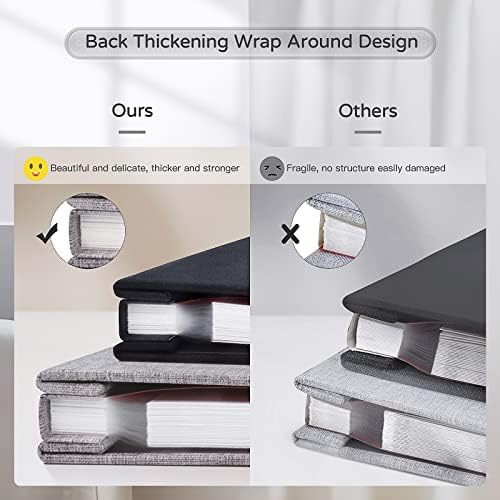 Popotop Large Self-Adhesive 4x6 Photo Album with Metal Pen