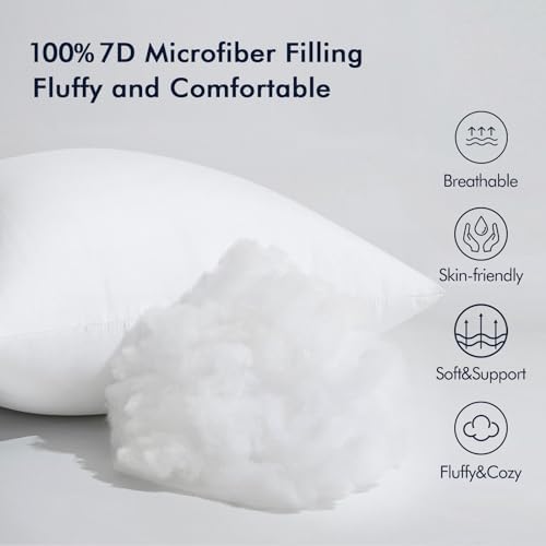 MIULEE 2 Pack 12x20 Inch Waterproof Pillow Inserts 1