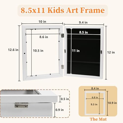 Sunnyglade 3 Pack Kids Art Frames Display Storage