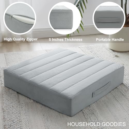 JKMAX 22 Inch Floor Pillow - Thick Foam Soft Tufted Cover 1