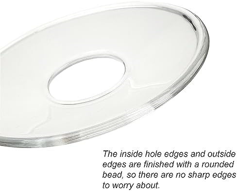 12 Pack Clear Bent Glass Candle Bobeches for Candlestick Holders