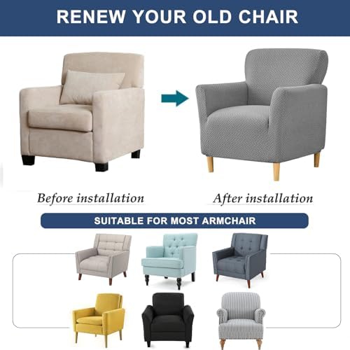 HAOYONG Armchair Slipcover - Stretch Jacquard 1-Piece Removable Washable