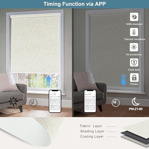 Bringnox Motorized Blinds with Remote and Smart Home Compatibility