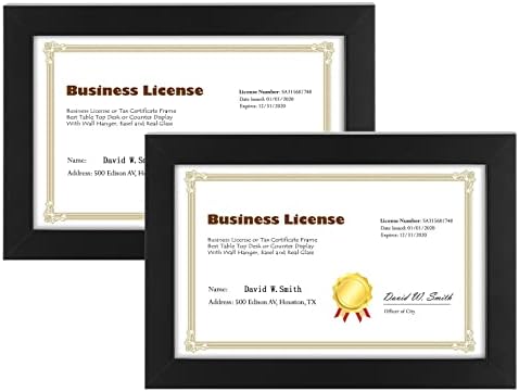 Golden State Art 55x85 Business License Frame 2 Pack