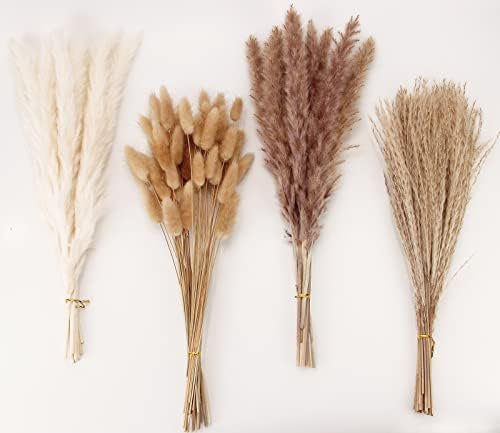 ANPROOR Dried Pampas Grass Decor 100 Stems Wedding Boho Bouquet