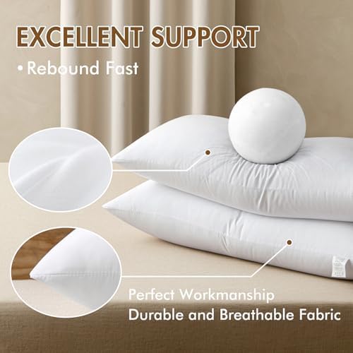MIULEE 14x36 Inch Pillow Insert - Premium Microfiber Stuffer for Sofa and Bed