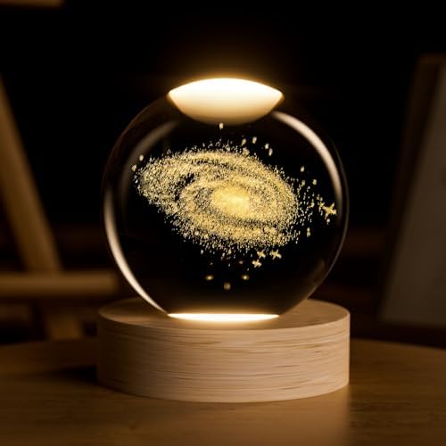 3D Solar System Crystal Ball with LED Light USB Power