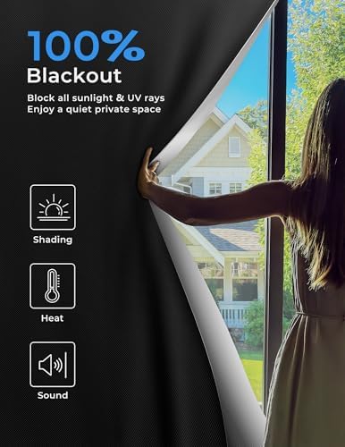 Sumobaby 50x57 Portable Blackout Curtains Black