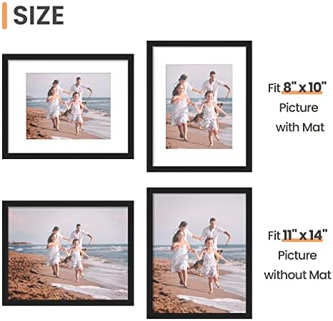 upsimples 11x14 Picture Frame Set of 5 Black