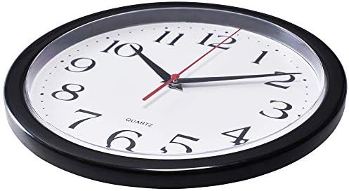 Bernhard Products 10 Inch Black Silent Wall Clock